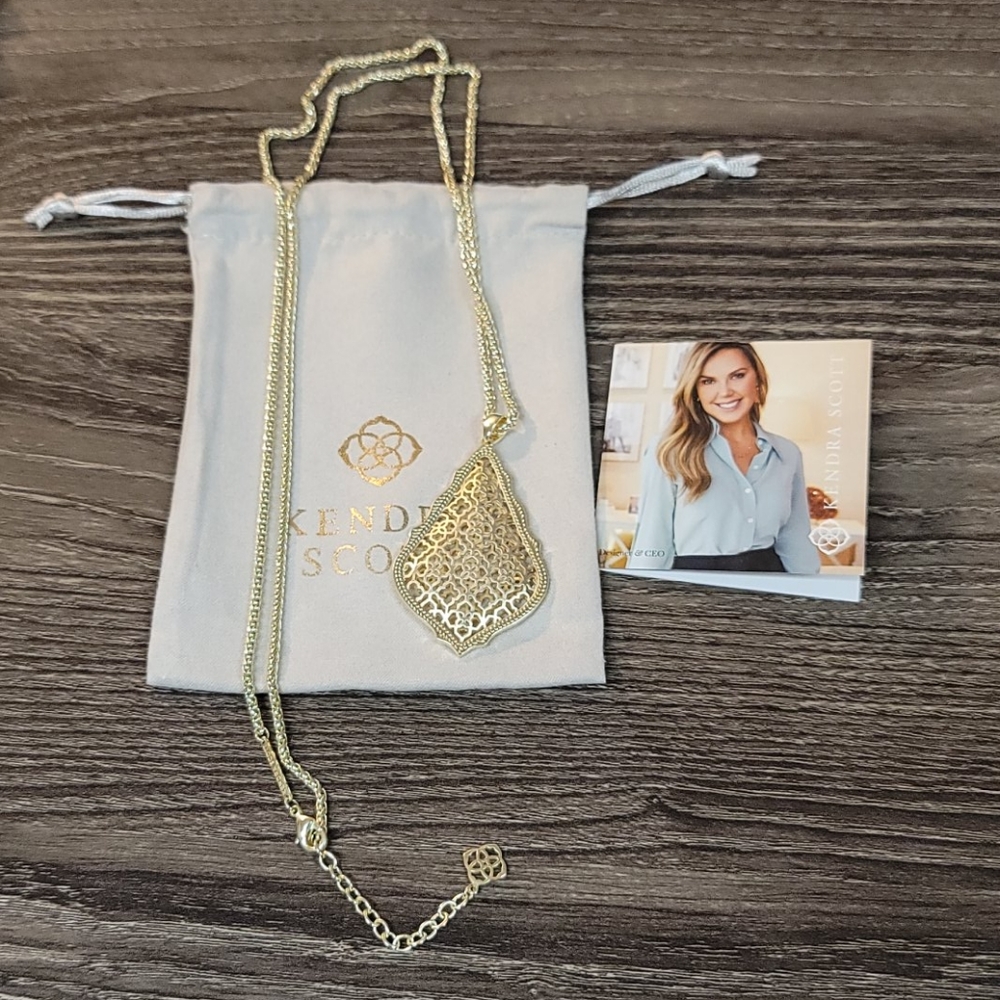 Kendra Scott Aiden Gold Long Pendant